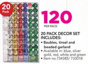 Santa's Trading 20 Pack Decor Set-Per Pack