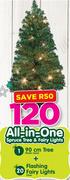 Santa's Trading All-In-One Spruce Tree & Fairy Lights