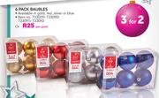 Santa's Trading 6 Pack Baubles