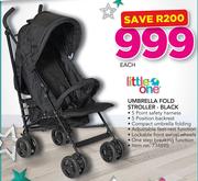 Little One Umbrella Fold Stroller Black