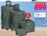 Mainstays 4 Piece Luggage Set-Per Set