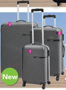 Voyager 50Cm ABS Ribbed Upright Trolley Grey