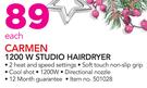 Carmen 1200W Studio Hairdryer