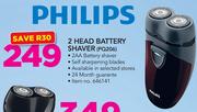 Philips 2 Head Battery Shaver PQ206