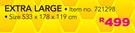 1st Gear Car Cover Extra Large 533x178x119Cm-Each