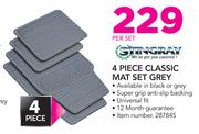 Stingray 4 Piece Classic Mat Set Grey-Per Set