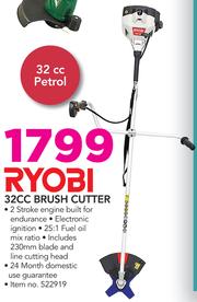 Ryobi 32cc petrol brush hot sale cutter