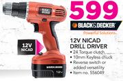 Black&Decker 12V Nicad Drill Driver