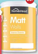 Homestead 20Ltr Matt Walls