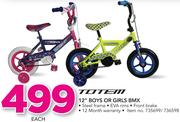 ToTem 12" Boys Or Girls BMX-Each