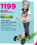 Turtles Push Start Electric Scooter