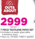 Out&About 7 Piece Textilene Patio Set-Per Set