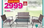 Out&About 4 Piece Folding Conversation Set-Per Set