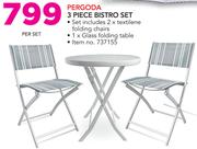 Pergoda 3 Piece Bistro Set-Per Set