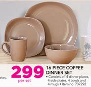 16 Piece Coffee Dinner Set-Per Set