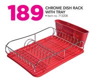 Chrome Dish Rack With Tray