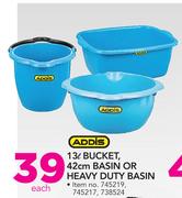 Addis 13Ltr Bucket, 42cm Basin Or Heavy Duty Basin-Each