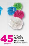 4 Pack Flower Sponges-Per Pack