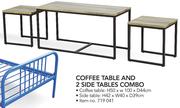 Coffee Table And 2 Side Tables Combo