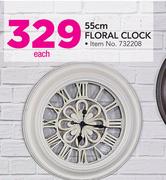 55cm Floral Clock