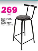 Bar Stool With Back Rest