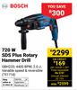 Bosch 720W SDS Plus Rotary Hammer Drill 751718