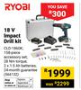 Ryobi 18V Impact Drill Kit CLD-1860K 566132