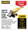 Dewalt 2200W 230mm Large Angle Grinder DWE492 612880