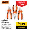 Grip 3-Piece Pliers Set 165mm  775387