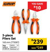 Grip 3-Piece Pliers Set 165mm  775387