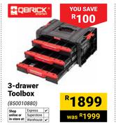 Qbrick 3-Drawer Toolbox 850010880