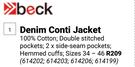 Beck Denim Conti Jacket 