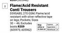 Beck Flame/Acid Resistant Conti Trousers 605975, 605962