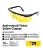 Anti-Scratch Tinted Safety Glasses 850030635
