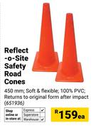 Reflect-O-Site Safety Road Cones 651936-Each
