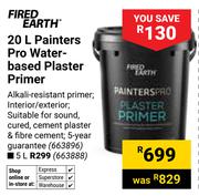 Fired Earth Painters Pro Water-Based Plaster Primer 663896-20Ltr