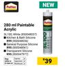 Pattex Paintable Acrylic (White) 850048037
