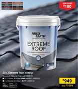 Fired Earth  Extreme Roof Acrylic (Standard Colours) 488810-20Ltr  
