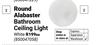 Eurolux Round Alabaster Bathroom Ceiling Light (White) 850047058
