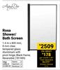 Aqua D'or Rosa Shower/ Bath Screen 1.4m x 800mm (8mm Clear Tempered Glass) 781989