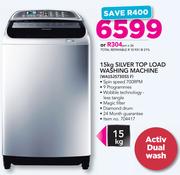 Samsung 15kg Silver Top Load Washing Machine WA15J5730SS F