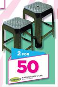 Cenplast Black Kitchen Stool-For 2