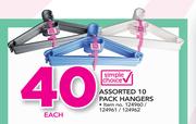 Simple Choice Assorted 10 Pack Hangers-Each