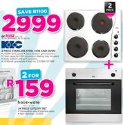 KIC 2 Piece Stainless Steel Hob And Oven