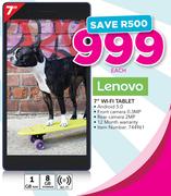 Lenovo 7" WiFi Tablet-Each