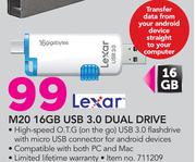 Lexar M20 16GB USB 2.0 Dual Drive