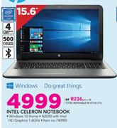 HP 15.6" Intel Celeron Notebook