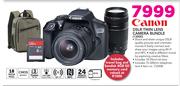 Canon DSLR Twin Lens Camera Bundle 1300D