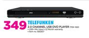 Telefunken 2.0 Channel USB DVD Player TDV-322