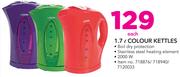 Logik 1.7Ltr Colour Kettles-Each